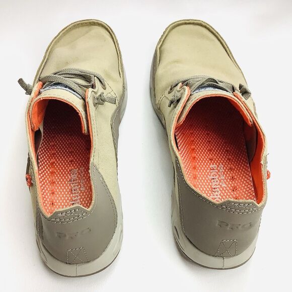 Columbia PFG Bahama Vent Relaxed Lace Boat Fishing Shoes Men's 7 W Tan Orange - Picture 5 of 10
